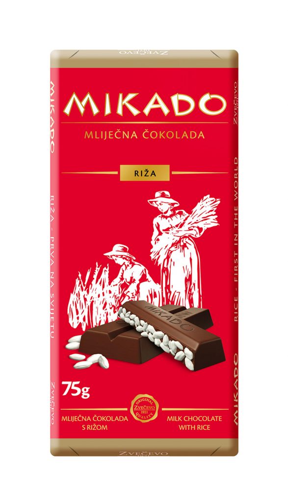 Mikado - mlecna cokolada sa rizom